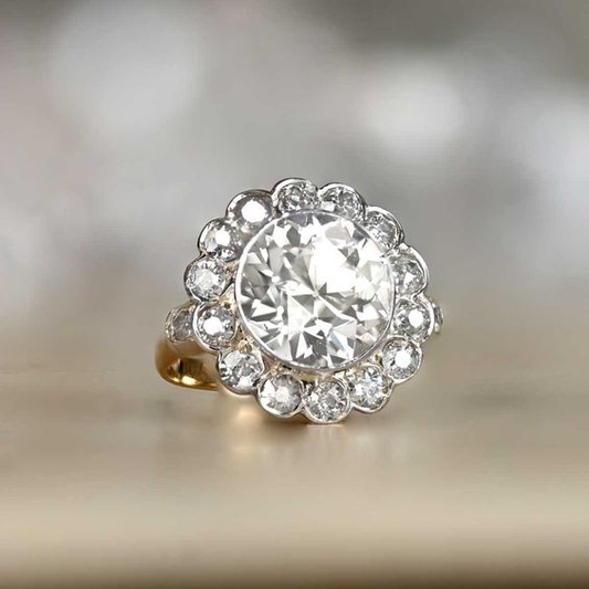 Vintage Crystal Round Ring-Maryam Jewelry