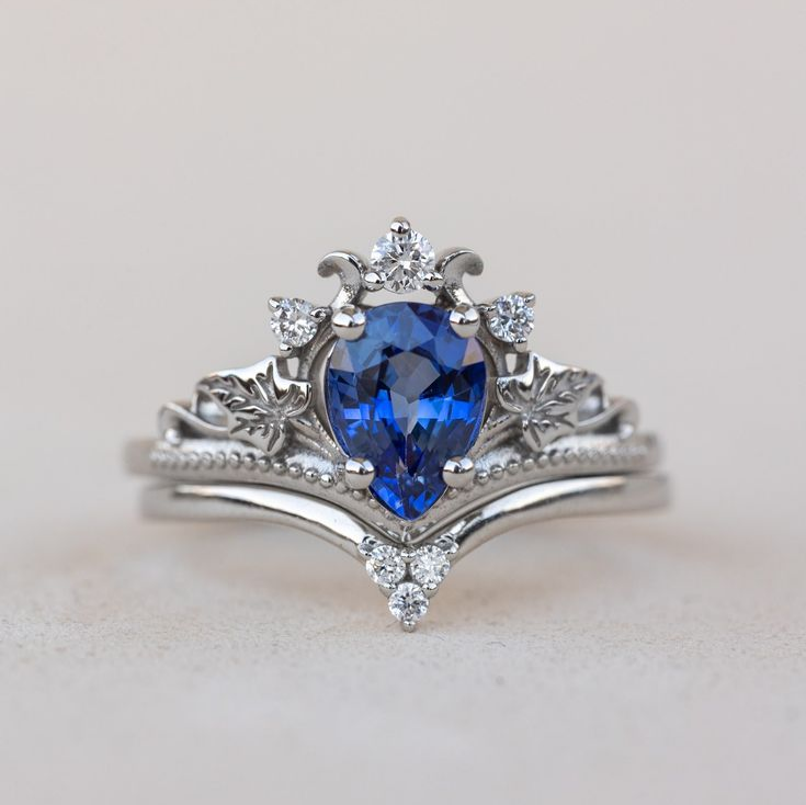 Vintage Blue & Silver Bright Ring-Maryam Jewelry