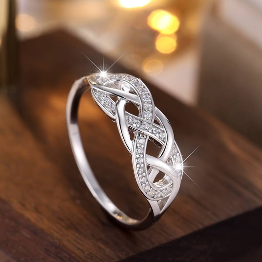 Vintage Spiral Bright Silver Ring-Maryam Jewelry
