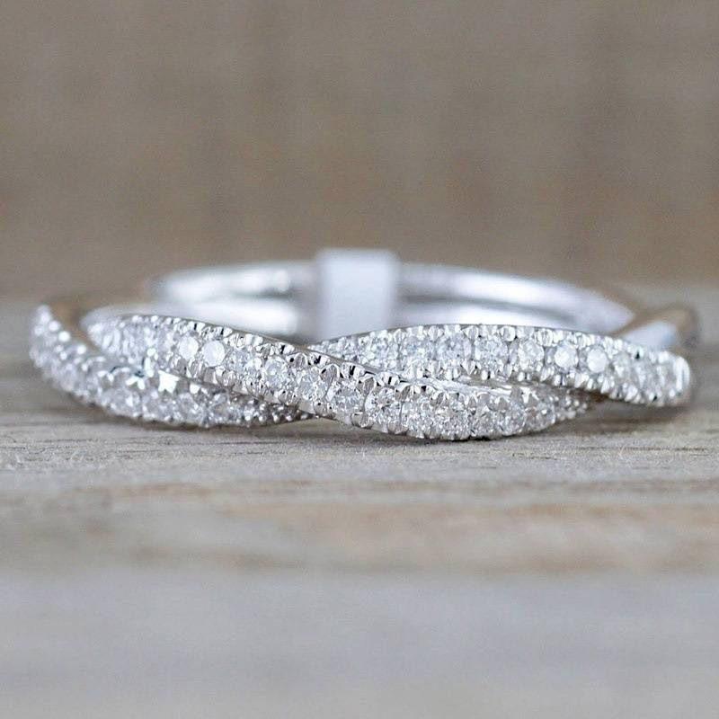 Vintage Braided Bright Silver Ring-Maryam Jewelry