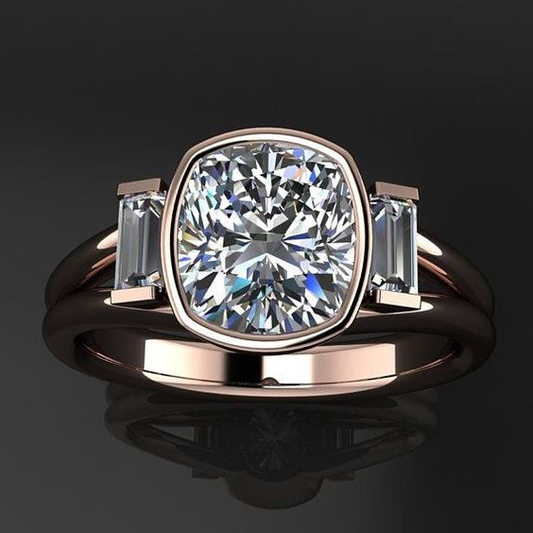 Vintage Dark Rose Zirconia Ring-Maryam Jewelry