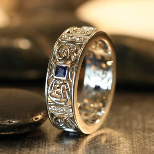 Vintage Hollow Gold Ring-Maryam Jewelry