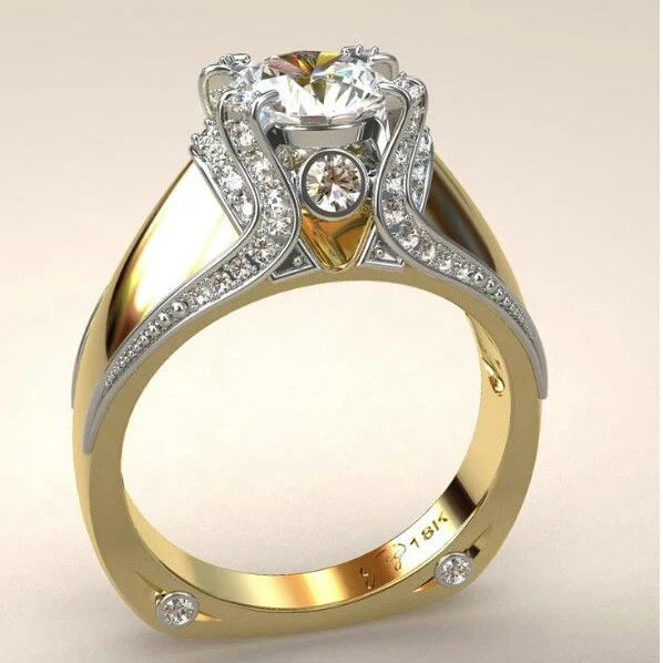 Vintage Bright Golden Ring-Maryam Jewelry