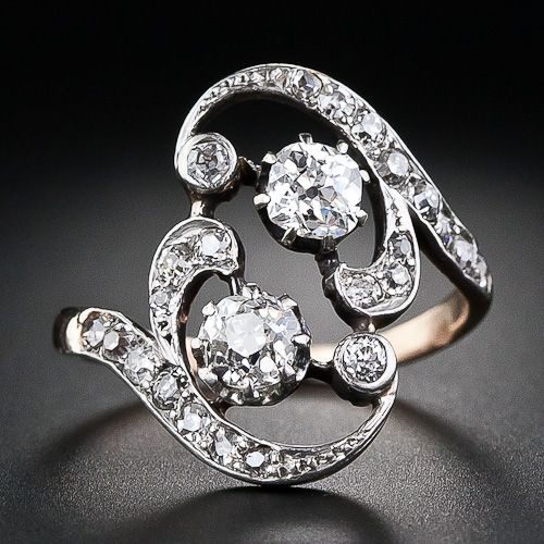 Vintage Wavy Zirconia Ring-Maryam Jewelry