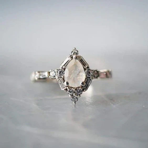 Vintage Moonstone Starlight Ring-Maryam Jewelry