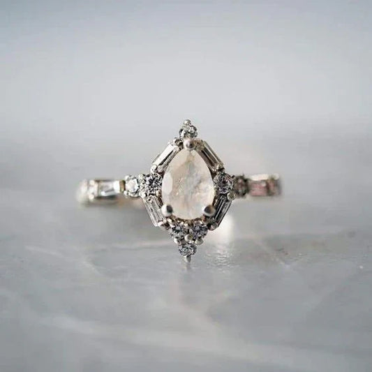 Vintage Moonstone Starlight Ring-Maryam Jewelry