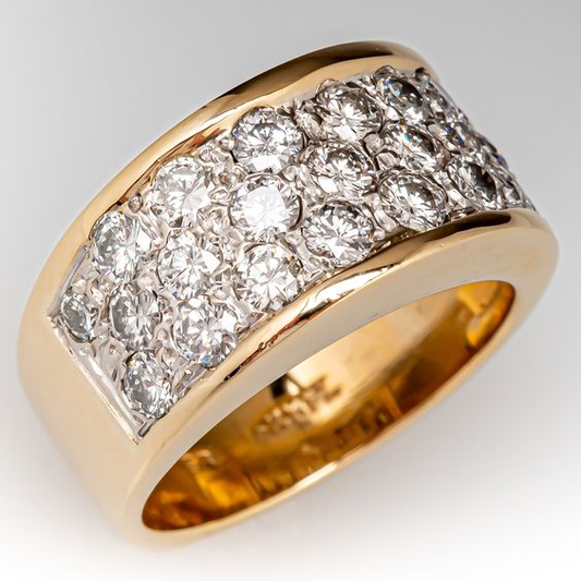 Vintage Bright Line Golden Ring-Maryam Jewelry