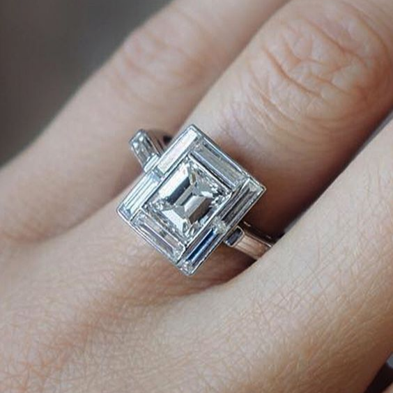 Vintage Cubic Glass Ring-Maryam Jewelry