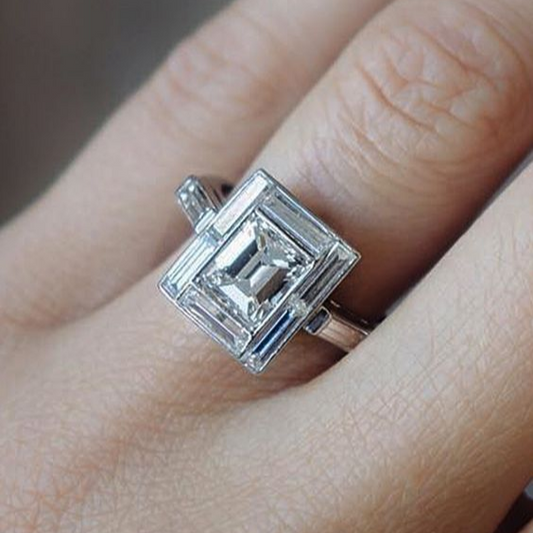 Vintage Cubic Glass Ring-Maryam Jewelry
