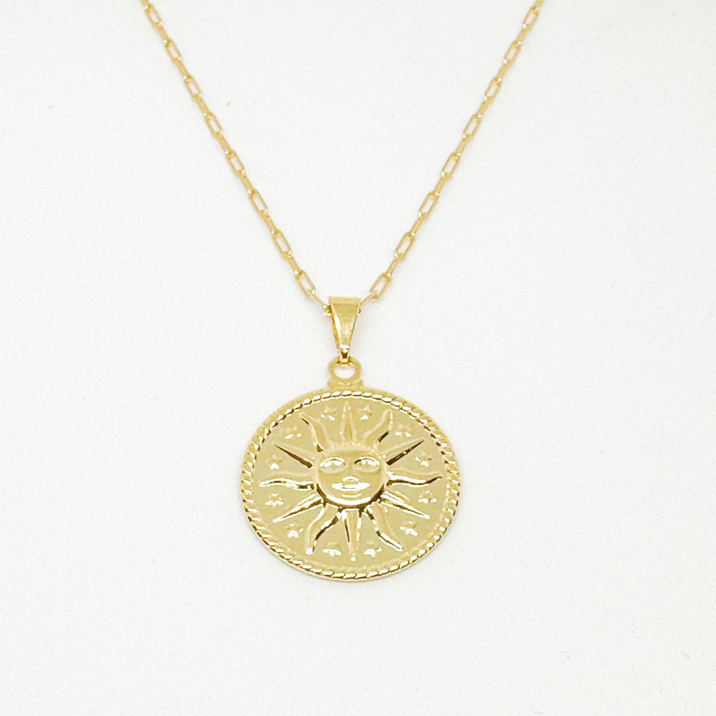 Elena Sun Medallion Pendant Necklace-Maryam Jewelry
