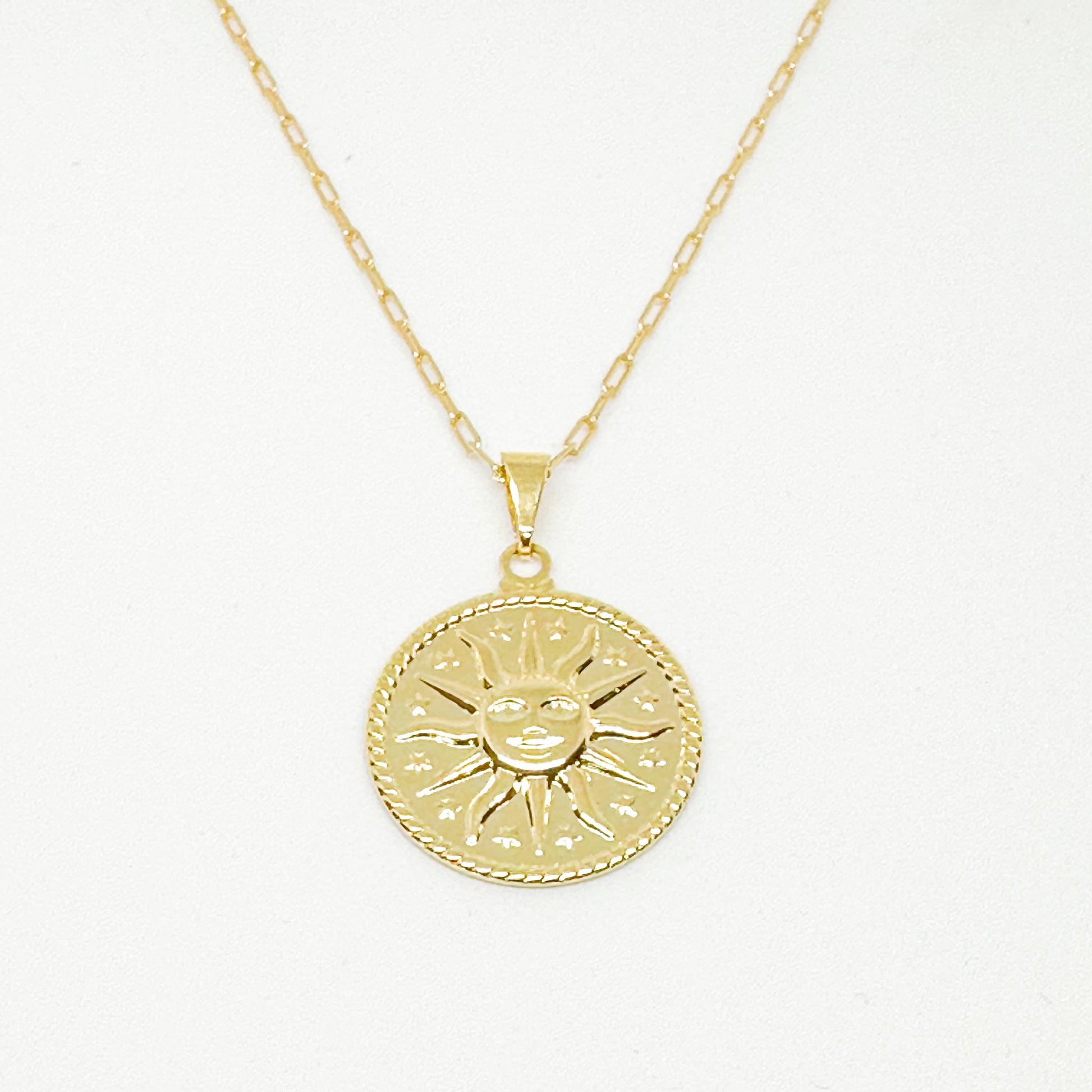 Elena Sun Medallion Pendant Necklace-Maryam Jewelry