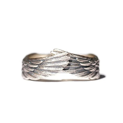 Winged Faith Silver Adjustable Ring-Maryam Jewelry