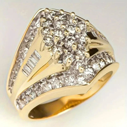 Vintage Gold Cluster Sparkle Ring-Maryam Jewelry