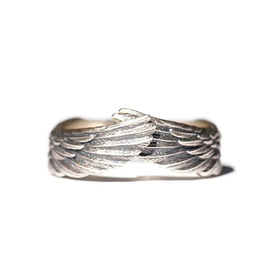 Winged Faith Silver Adjustable Ring-Maryam Jewelry