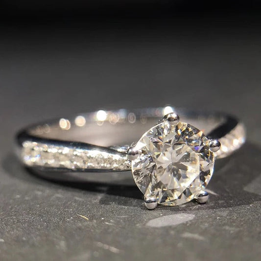 Silver Classic Solitaire Ring-Maryam Jewelry