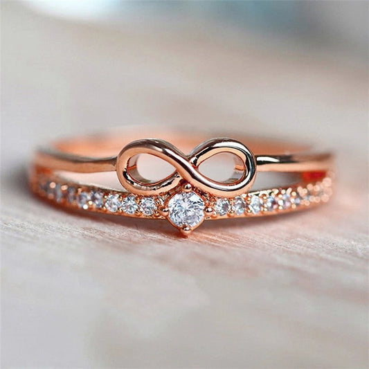 Vintage Rose Gold Infinity Ring-Maryam Jewelry