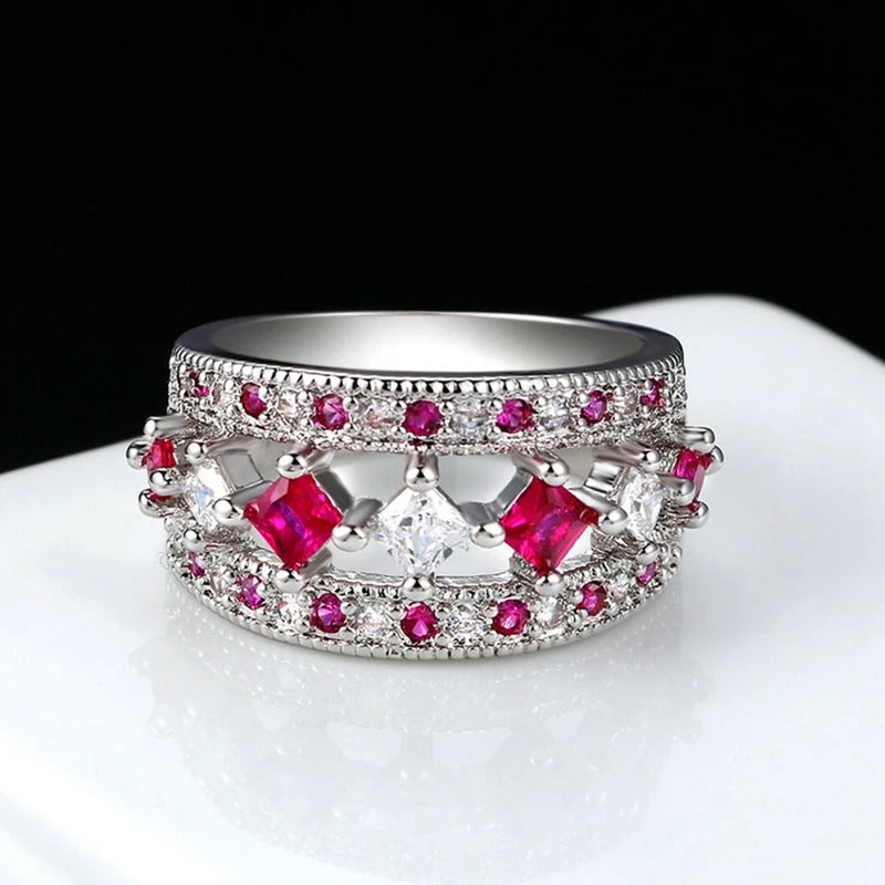 Vintage Pink Zirconia Cocktail Ring-Maryam Jewelry