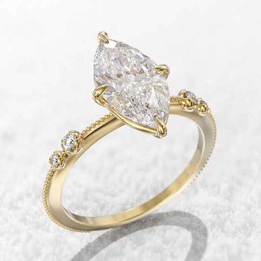 Vintage Gold Elegant Diamond Ring-Maryam Jewelry