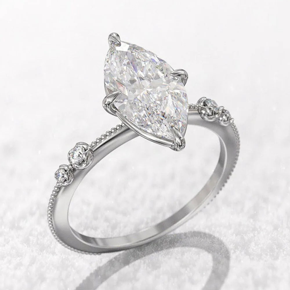 Vintage Silver Brilliant Ring-Maryam Jewelry
