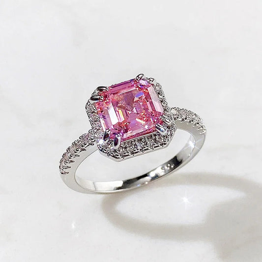 Pink Gemstone & Silver Ring-Maryam Jewelry