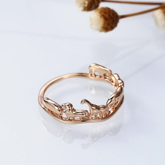 Vintage Gold Wildlife Ring-Maryam Jewelry