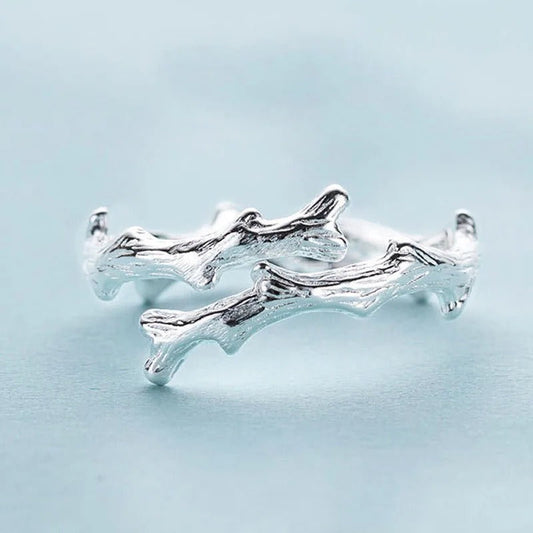 Vintage Silver Branch Adjustable Ring-Maryam Jewelry