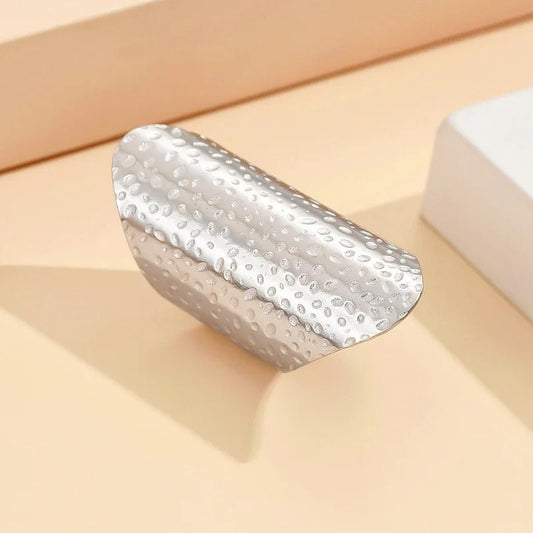 Vintage Silver Hammered Design Adjustable Ring-Maryam Jewelry