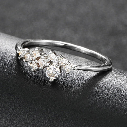 Vintage Silver Multi-Stone Cluster & Sparkling Ring-Maryam Jewelry