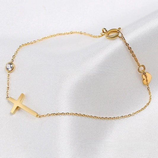 Spiritual Charm Gold Bracelet-Maryam Jewelry