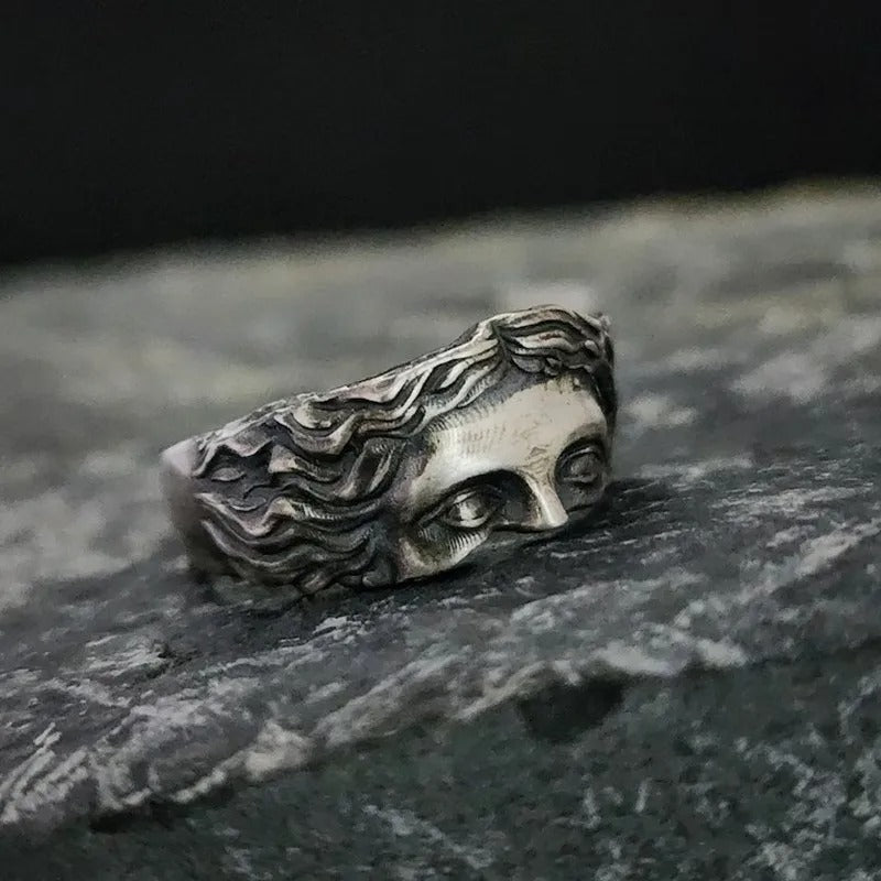 Vintage Mythical Face Silver Adjustable Ring-Maryam Jewelry