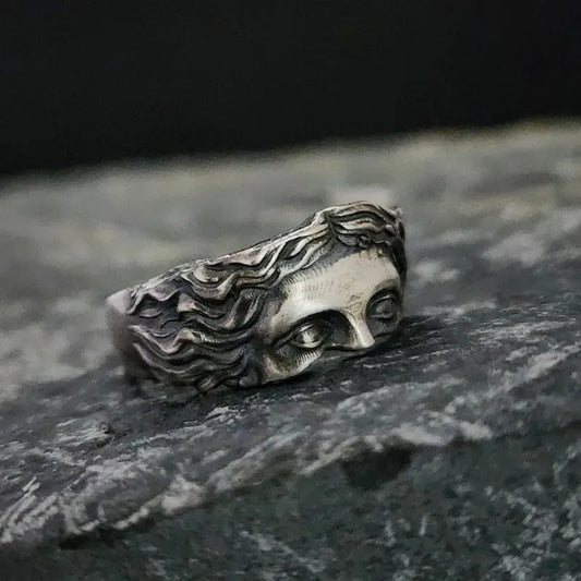 Vintage Mythical Face Silver Adjustable Ring-Maryam Jewelry
