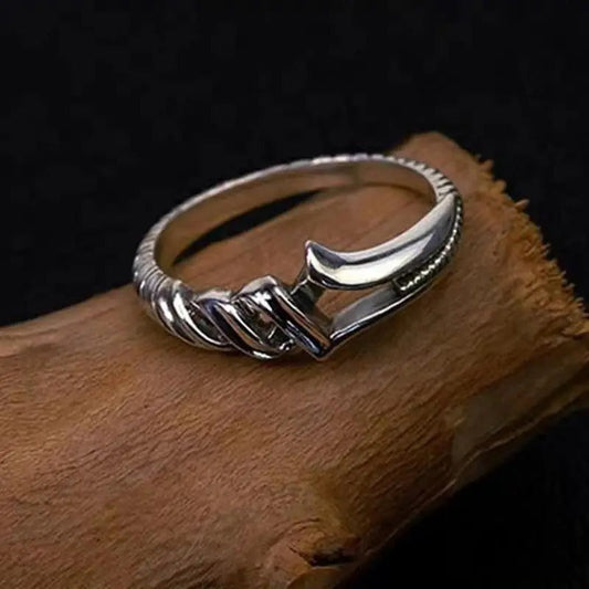 Vintage Silver Sword Adjustable Ring-Maryam Jewelry