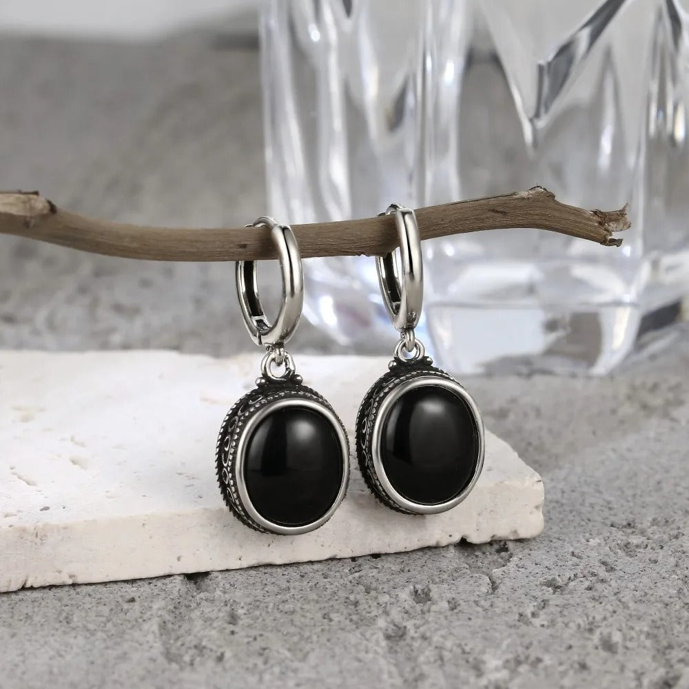 Vintage Midnight Charm Earrings-Maryam Jewelry