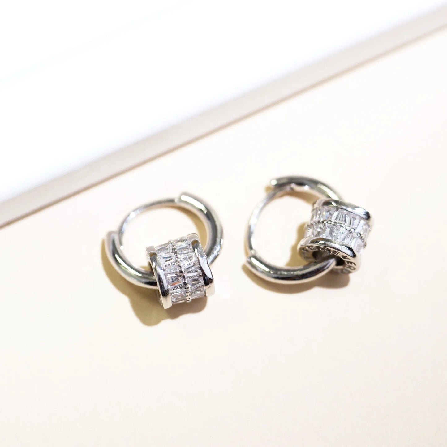 Vintage Silver Rolling Charm Earrings-Maryam Jewelry