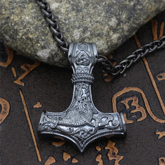 Vintage Silver Thor's Hammer Necklace-Maryam Jewelry